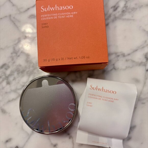 NEW Sulwhasoo Perfecting Cushion Airy 23N1 Sand (Full Size + Refill) - Picture 3 of 6